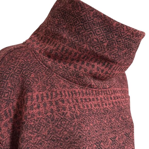 Columbia Drop Shoulder Cowl Neck Dark Red Sweatshirt Size XL - Picture 3 of 10